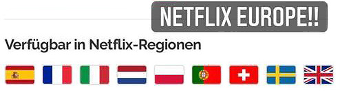 Netflix Europe  Flaggen